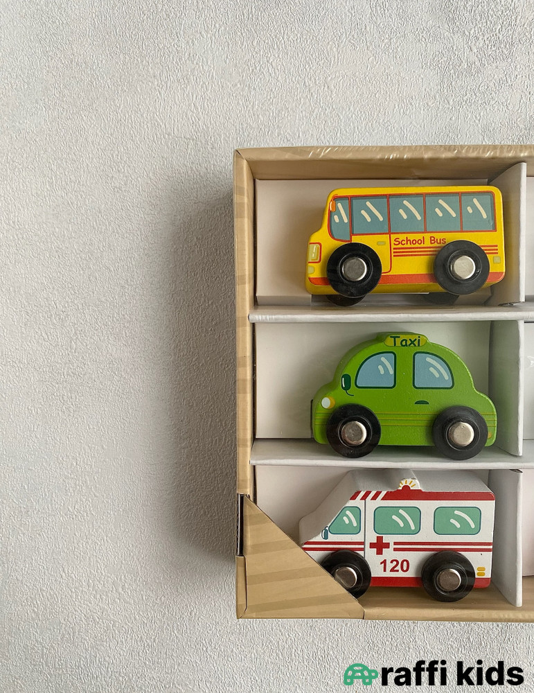 Taxta maşınlar 6-lı set|Raffi Kids