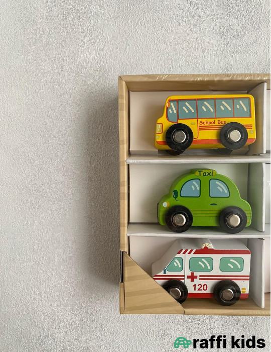 Taxta maşınlar 6-lı set|Raffi Kids