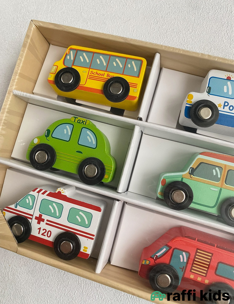 Taxta maşınlar 6-lı set|Raffi Kids