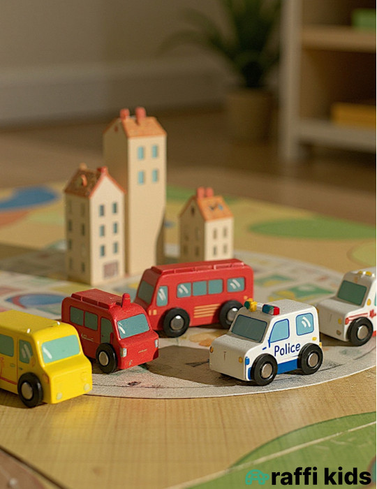 Taxta maşınlar 6-lı set|Raffi Kids