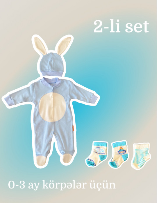 0-18 aylıq uşaqlar üçün yay sezon qisaqol sortik dəsti | sun and surf