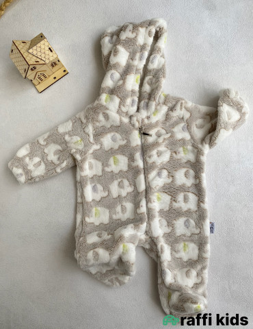 Dost fillər ayaqı bağlı qalın tulum-Türkiyə istehsalı pambıq uşaq geyimi|Raffikids 2