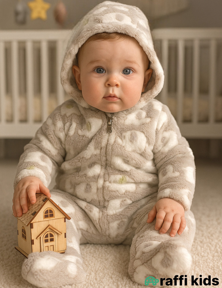 Dost fillər ayaqı bağlı qalın tulum-Türkiyə istehsalı pambıq uşaq geyimi|Raffikids