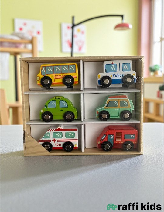 Taxta maşınlar 6-lı set|Raffi Kids