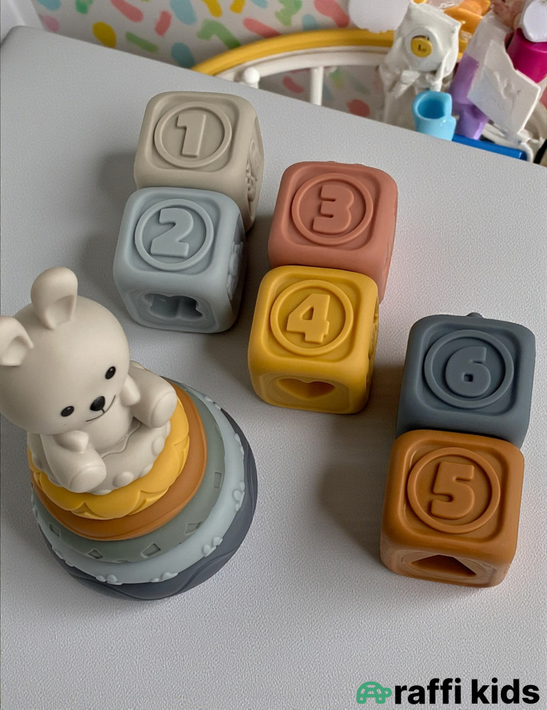 Yumuşaq kublar və piramida 2-li set|Raffikids