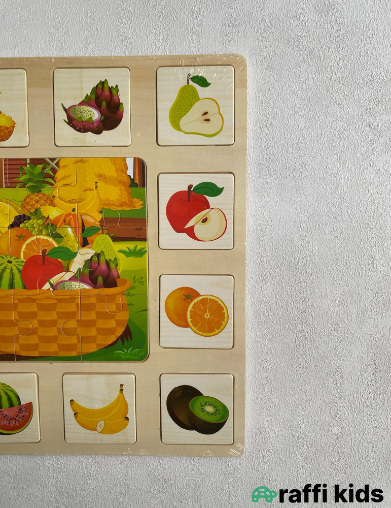 Taxta meyvələr puzzle| inkişafedici oyuncaqlar