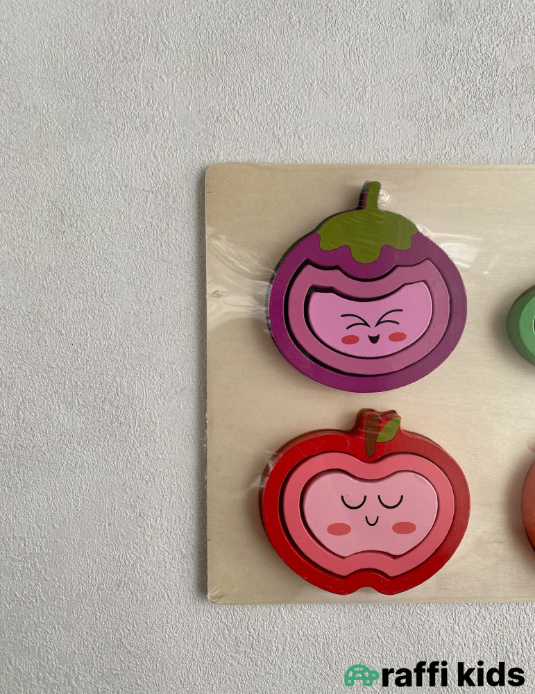 Taxta 4-lü meyvə-tərəvəz figurları | Raffi Kids