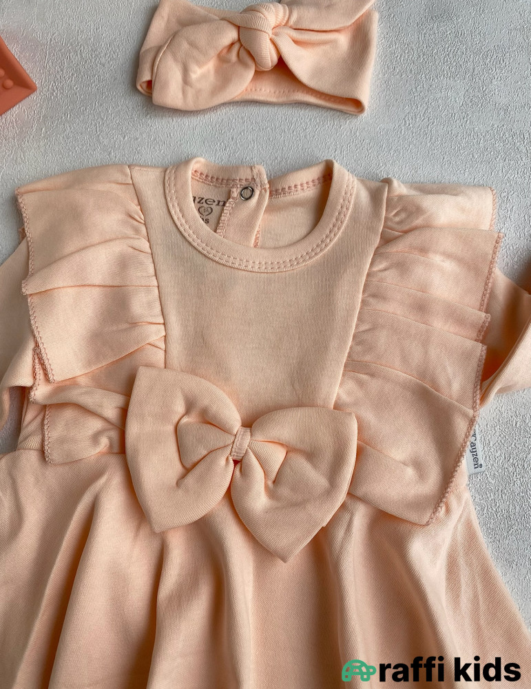 Paris don saç bandı ilə-Türkiyə istehsalı pambıq uşaq geyimi|Raffikids