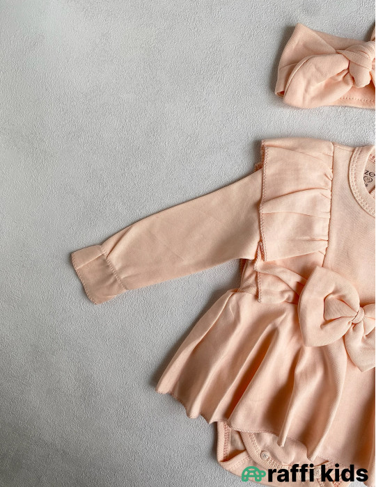 Paris don saç bandı ilə-Türkiyə istehsalı pambıq uşaq geyimi|Raffikids