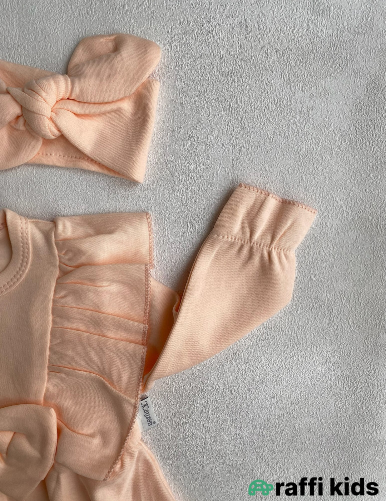 Paris don saç bandı ilə-Türkiyə istehsalı pambıq uşaq geyimi|Raffikids