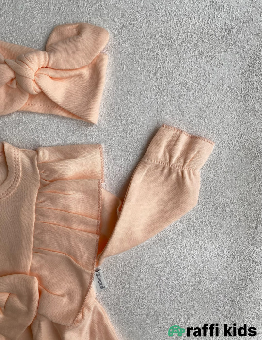 Paris don saç bandı ilə-Türkiyə istehsalı pambıq uşaq geyimi|Raffikids