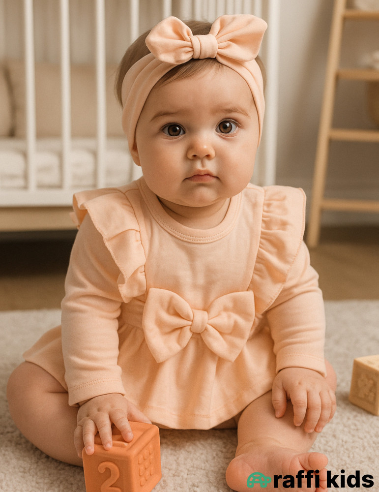 Paris don saç bandı ilə-Türkiyə istehsalı pambıq uşaq geyimi|Raffikids