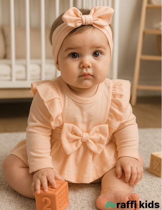 Paris don saç bandı ilə-Türkiyə istehsalı pambıq uşaq geyimi|Raffikids