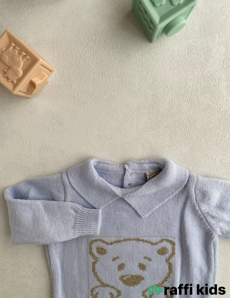 Balaca ayı dostum yun 2-li dəst -Türkiyə istehsalı pambıq uşaq geyimi|Raffi Kids