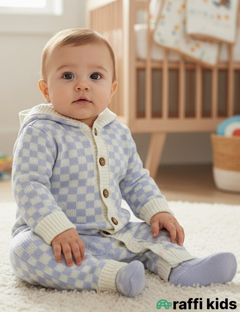 Mavi bulud yun tulum-Türkiyə istehsalı pambıq uşaq geyimi|Raffikids