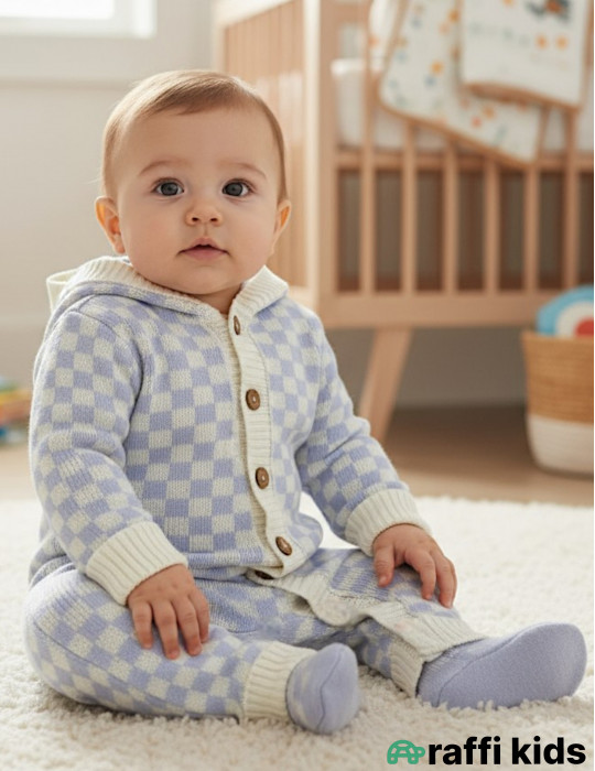 Mavi bulud yun tulum-Türkiyə istehsalı pambıq uşaq geyimi|Raffikids