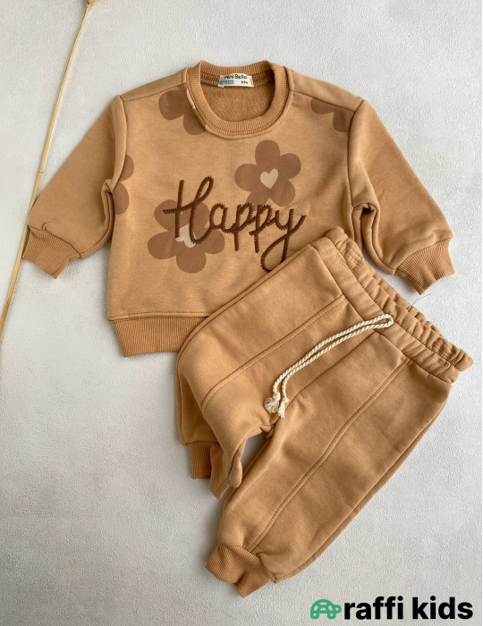 Happy 2-li dəst -Türkiyə istehsalı pambıq uşaq geyimi|Raffi Kids