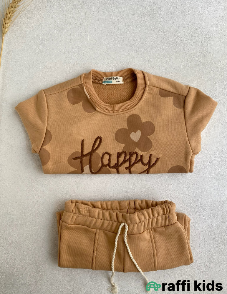 Happy 2-li dəst -Türkiyə istehsalı pambıq uşaq geyimi|Raffi Kids