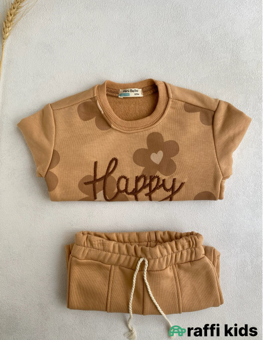 Happy 2-li dəst -Türkiyə istehsalı pambıq uşaq geyimi|Raffi Kids