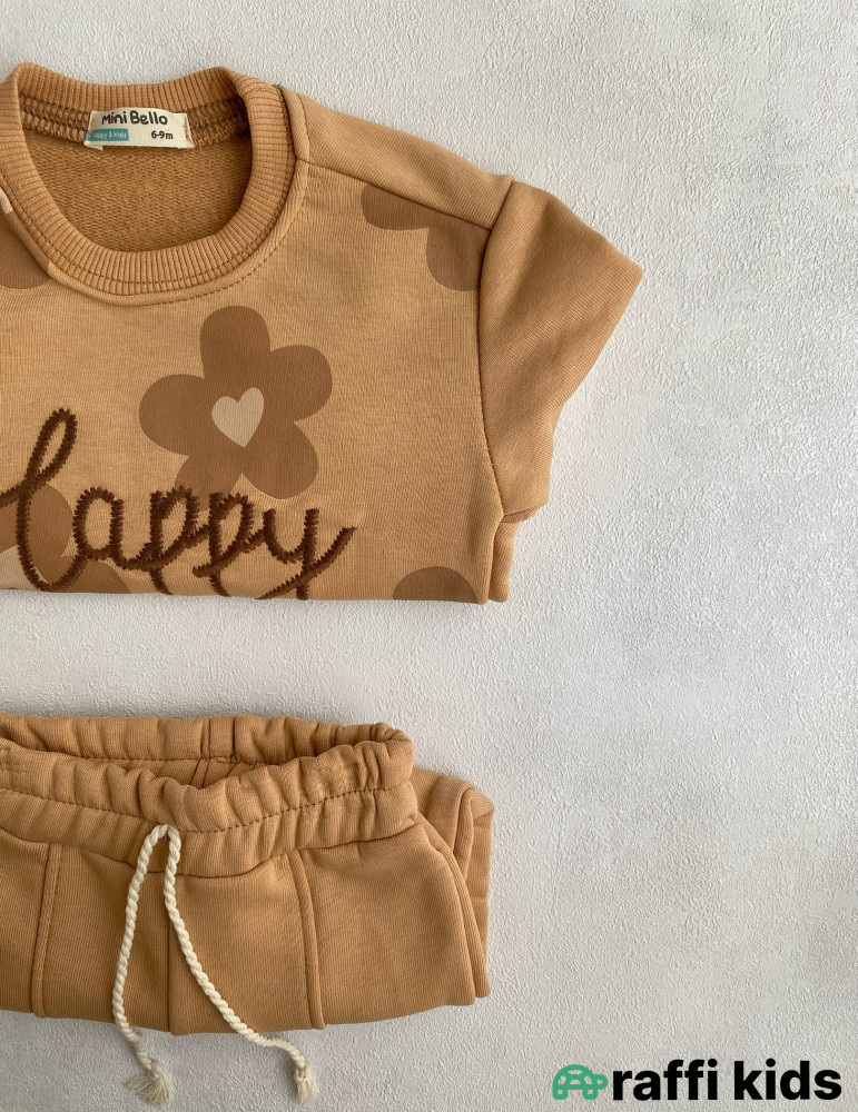 Happy 2-li dəst -Türkiyə istehsalı pambıq uşaq geyimi|Raffi Kids