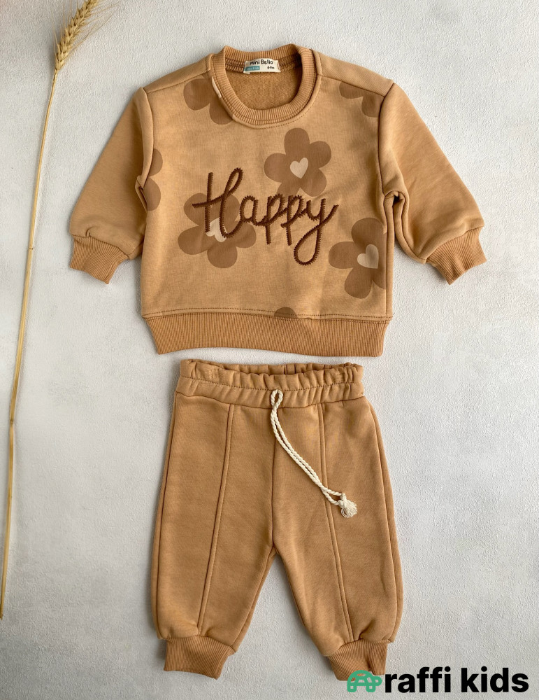 Happy 2-li dəst -Türkiyə istehsalı pambıq uşaq geyimi|Raffi Kids