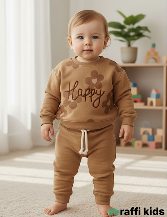 Happy 2-li dəst -Türkiyə istehsalı pambıq uşaq geyimi|Raffi Kids