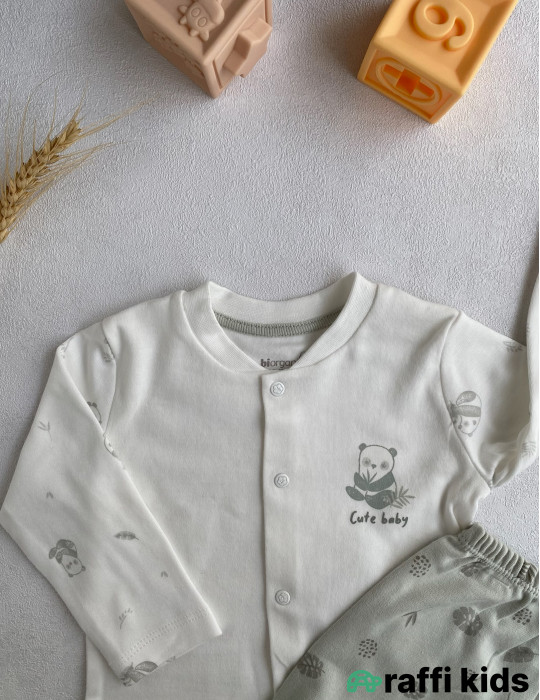 Cute baby 2-li dəst -Türkiyə istehsalı pambıq uşaq geyimi|Raffi Kids