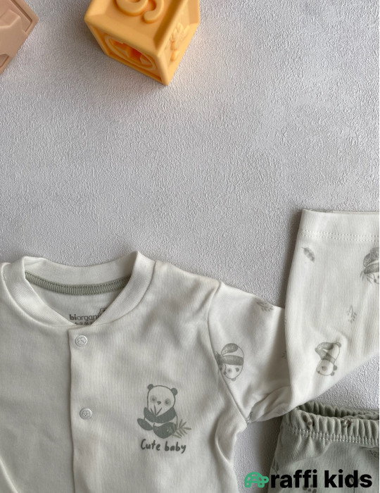 Cute baby 2-li dəst -Türkiyə istehsalı pambıq uşaq geyimi|Raffi Kids