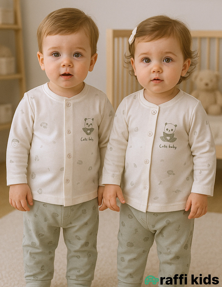 Cute baby 2-li dəst -Türkiyə istehsalı pambıq uşaq geyimi|Raffi Kids