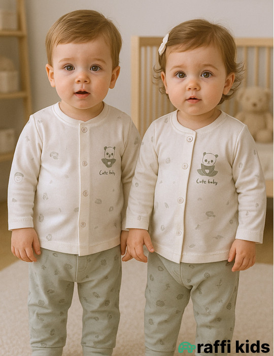 Cute baby 2-li dəst -Türkiyə istehsalı pambıq uşaq geyimi|Raffi Kids