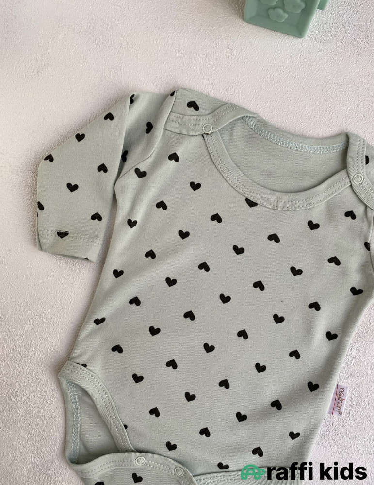 Uzunqol ürəkli body -Türkiyə istehsalı pambıq uşaq geyimi|Raffi Kids