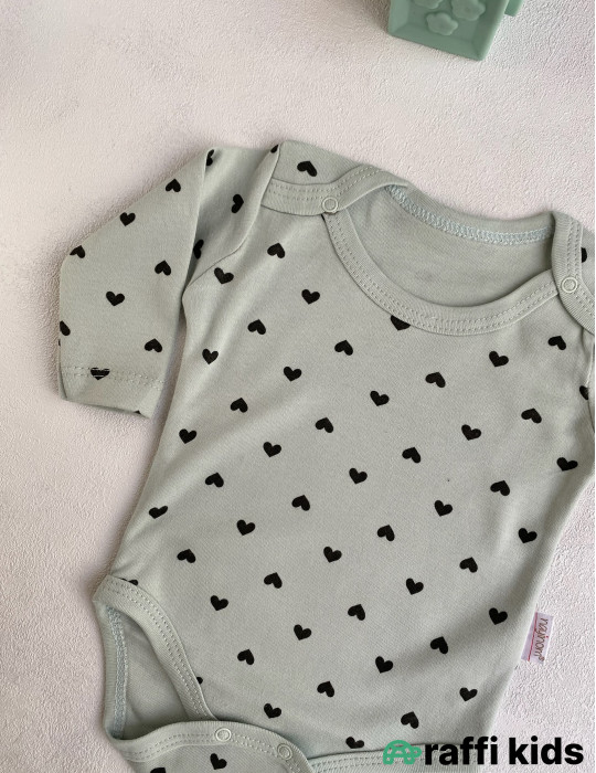 Uzunqol ürəkli body -Türkiyə istehsalı pambıq uşaq geyimi|Raffi Kids