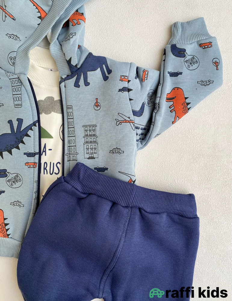 History 3-lü dəst -Türkiyə istehsalı pambıq uşaq geyimi|Raffi Kids