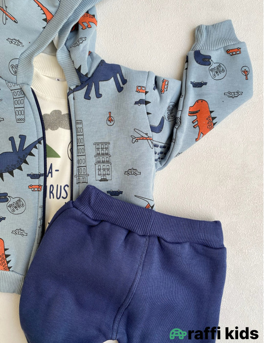 History 3-lü dəst -Türkiyə istehsalı pambıq uşaq geyimi|Raffi Kids