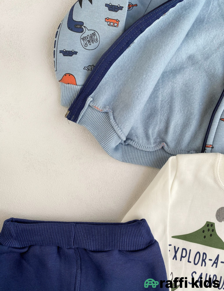 History 3-lü dəst -Türkiyə istehsalı pambıq uşaq geyimi|Raffi Kids