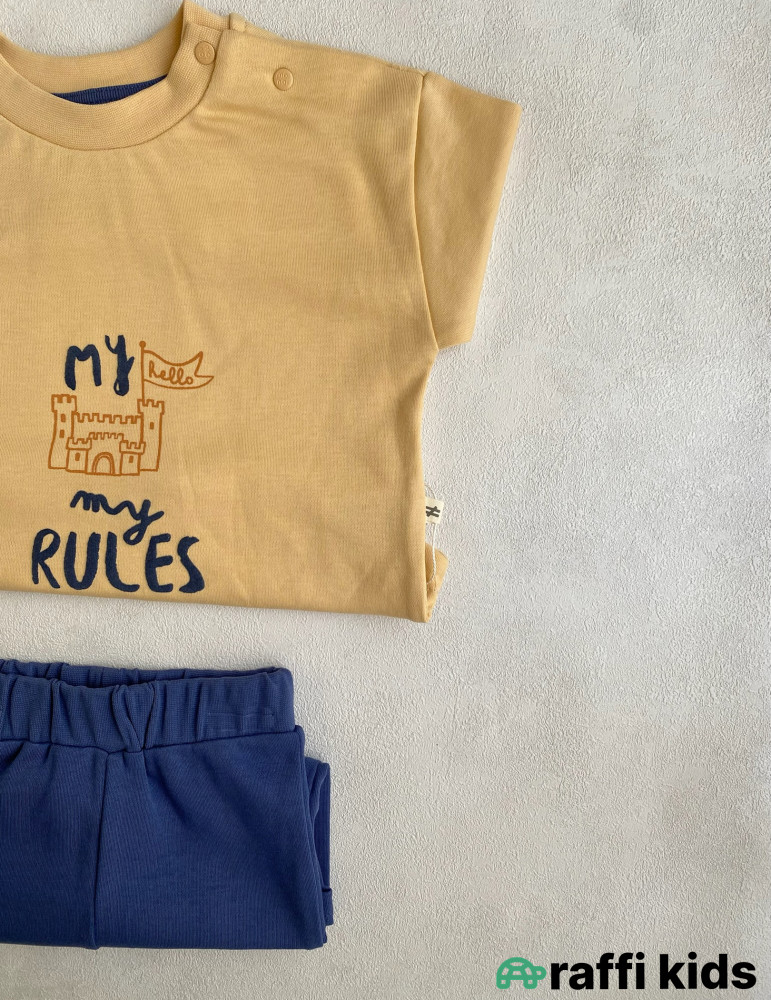 My rules oversize 2-li dəst -Türkiyə istehsalı pambıq uşaq geyimi|Raffi Kids