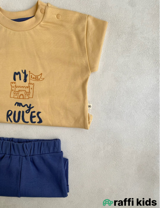 My rules oversize 2-li dəst -Türkiyə istehsalı pambıq uşaq geyimi|Raffi Kids