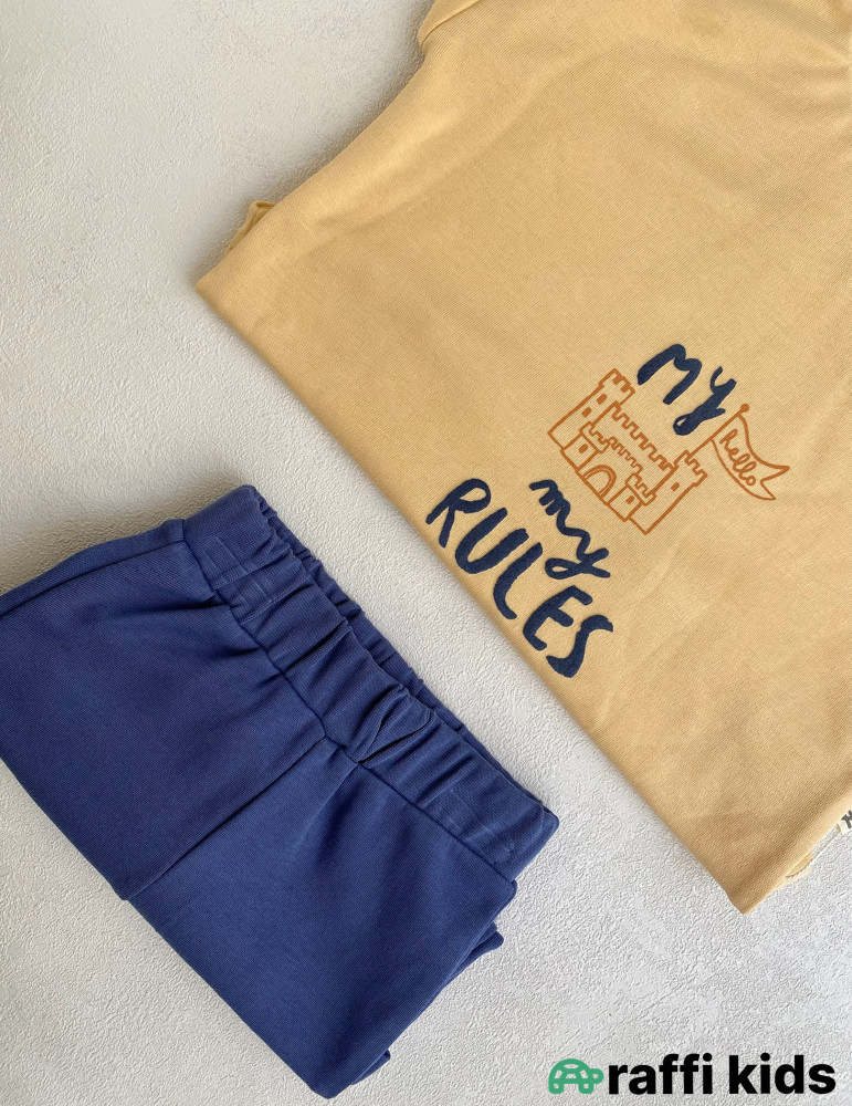 My rules oversize 2-li dəst -Türkiyə istehsalı pambıq uşaq geyimi|Raffi Kids