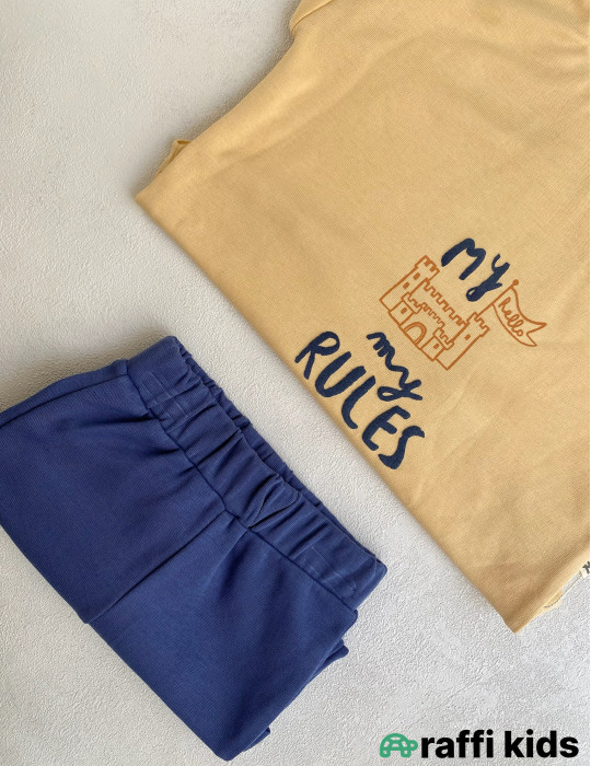 My rules oversize 2-li dəst -Türkiyə istehsalı pambıq uşaq geyimi|Raffi Kids