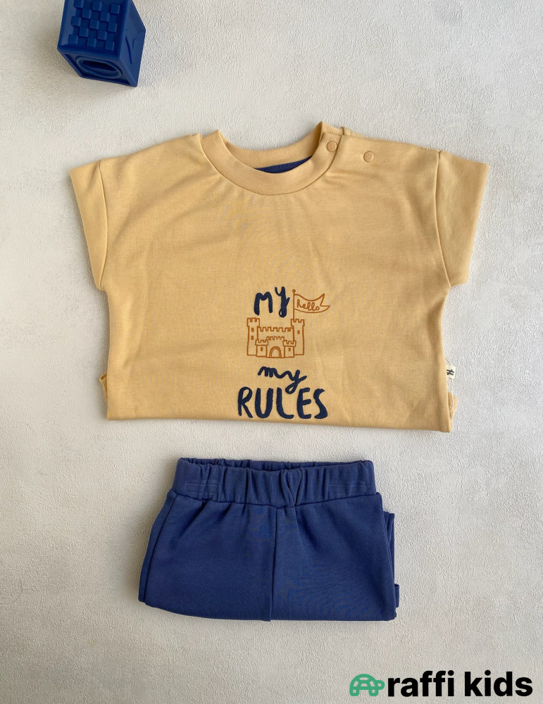 My rules oversize 2-li dəst -Türkiyə istehsalı pambıq uşaq geyimi|Raffi Kids