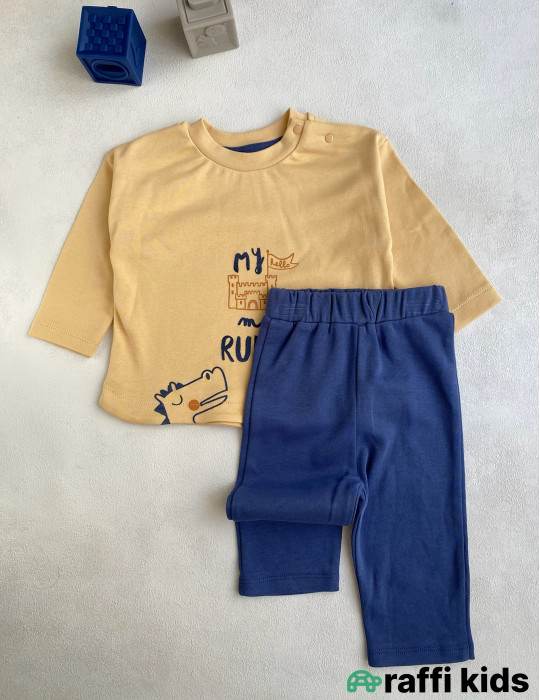 My rules oversize 2-li dəst -Türkiyə istehsalı pambıq uşaq geyimi|Raffi Kids