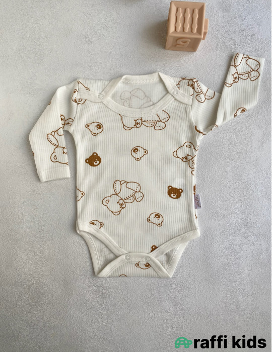 Uzunqol teddy bear body -Türkiyə istehsalı pambıq uşaq geyimi|Raffi Kids