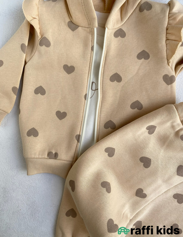 Love 3-lü dəst -Türkiyə istehsalı pambıq uşaq geyimi|Raffi Kids