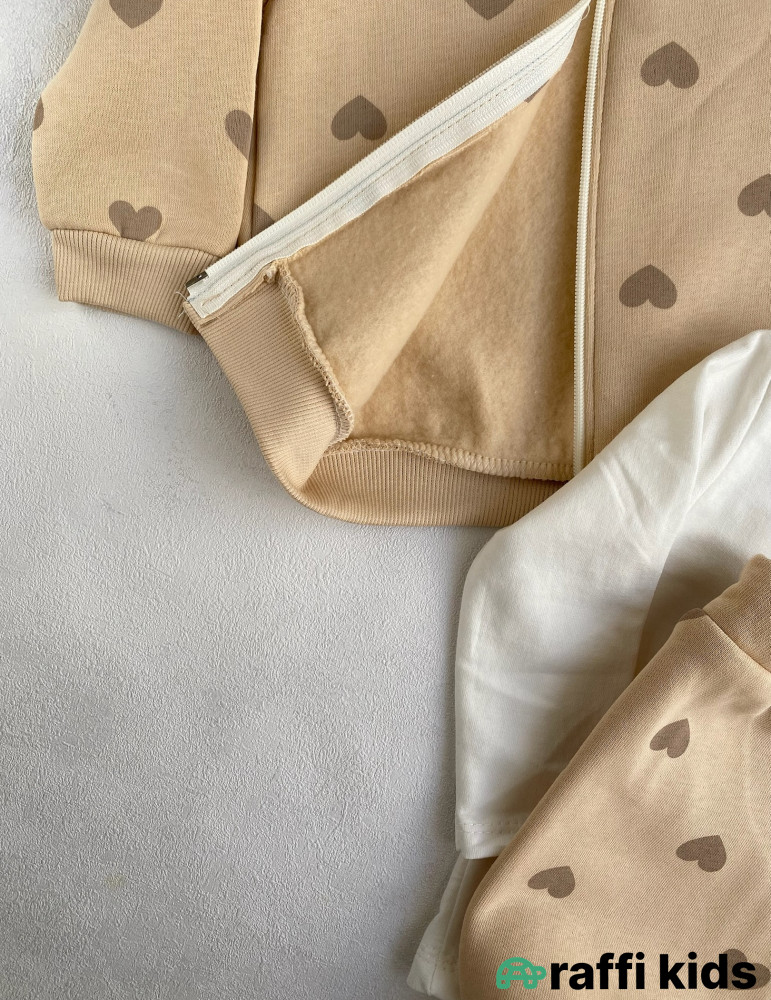 Love 3-lü dəst -Türkiyə istehsalı pambıq uşaq geyimi|Raffi Kids