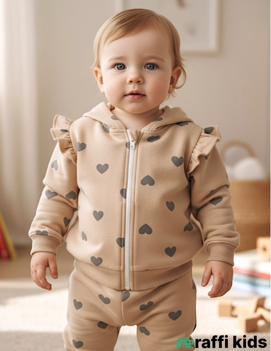 Love 3-lü dəst -Türkiyə istehsalı pambıq uşaq geyimi|Raffi Kids