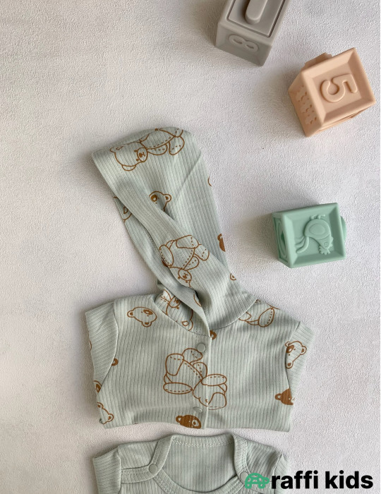 Balaca dost 3-lü dəst -Türkiyə istehsalı pambıq uşaq geyimi|Raffi Kids