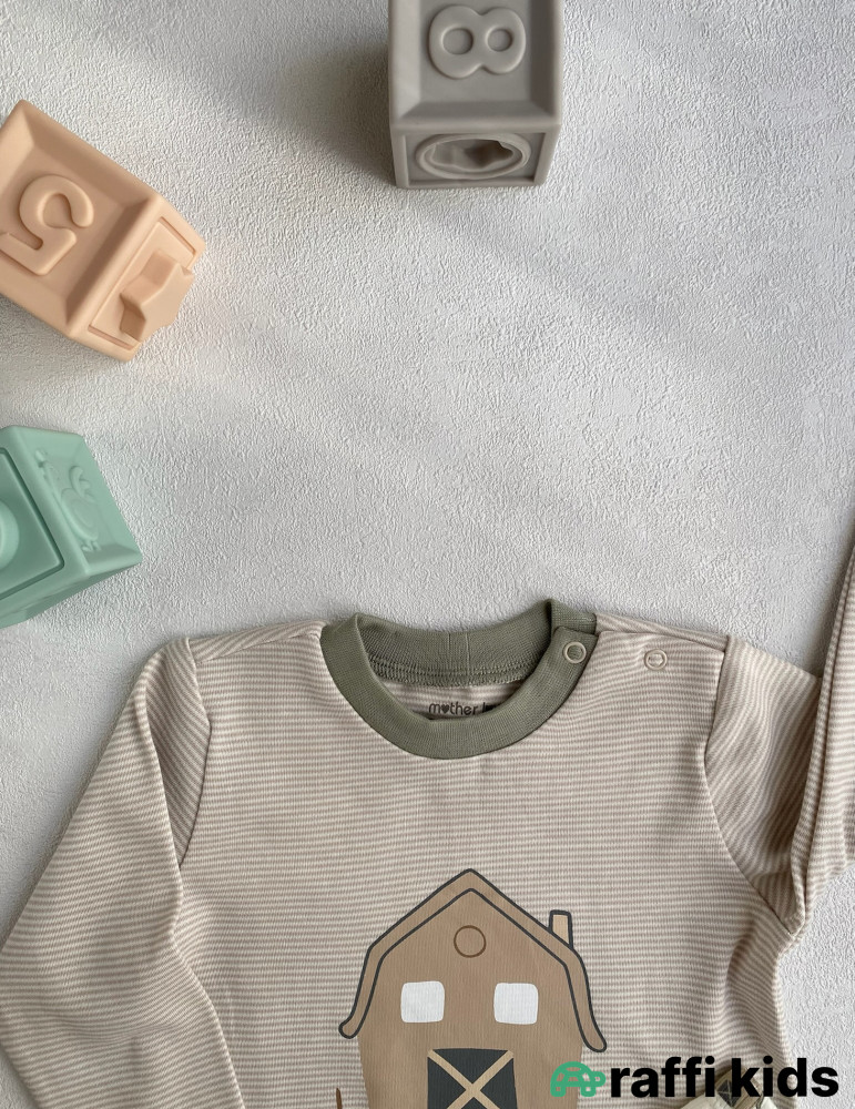 Təbiət ana 2-li dəst -Türkiyə istehsalı pambıq uşaq geyimi|Raffi Kids