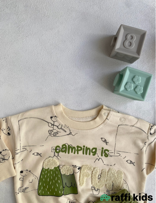 Camping 2-li dəst -Türkiyə istehsalı pambıq uşaq geyimi|Raffi Kids