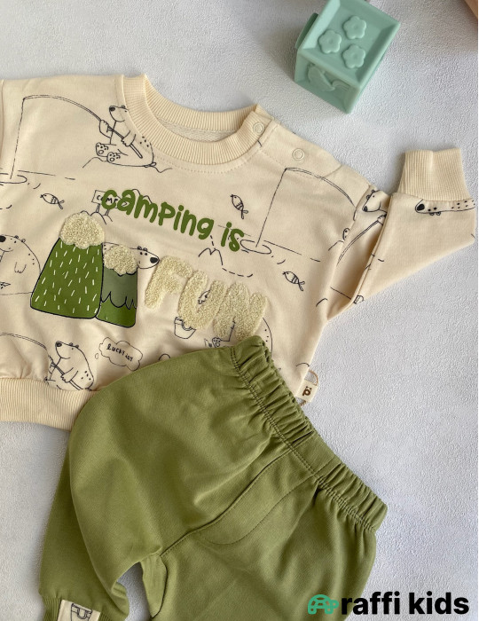 Camping 2-li dəst -Türkiyə istehsalı pambıq uşaq geyimi|Raffi Kids