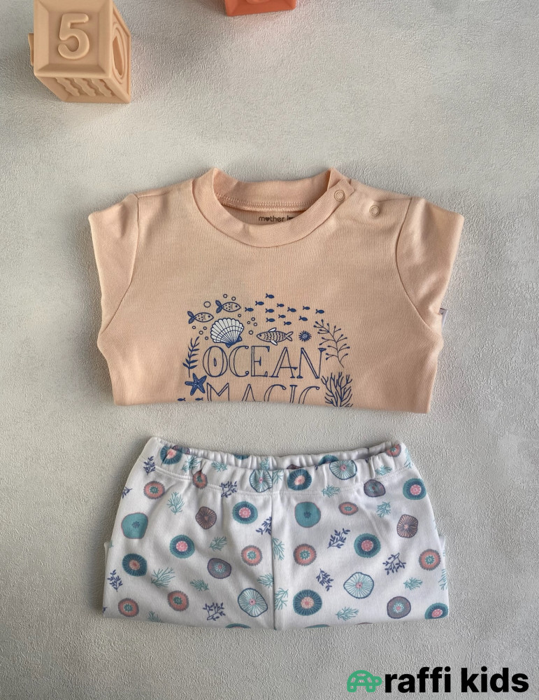 Sehirli okean 2-li dəst -Türkiyə istehsalı pambıq uşaq geyimi|Raffi Kids